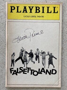 FAITH PRINCE (Only) Signed Playbill FALSETTOLAND STEPHEN BOGARDUS CHIP ZIEN 1990